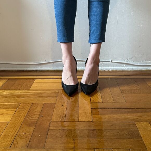 Guess Carrie Black Pump Leather Upper size 11 Well Worn - Picture 2 of 10